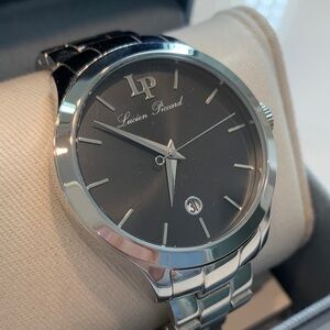 Lucien Piccard Black Dial Silver Watch